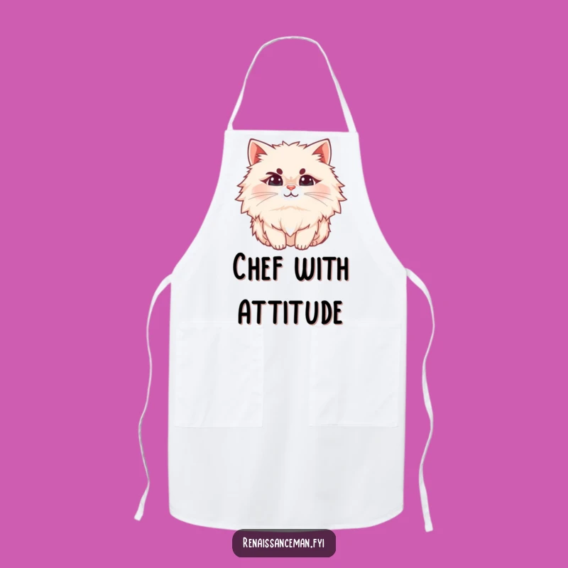 Funny Cat Apron: Cook with Sass Using This Smirking Design