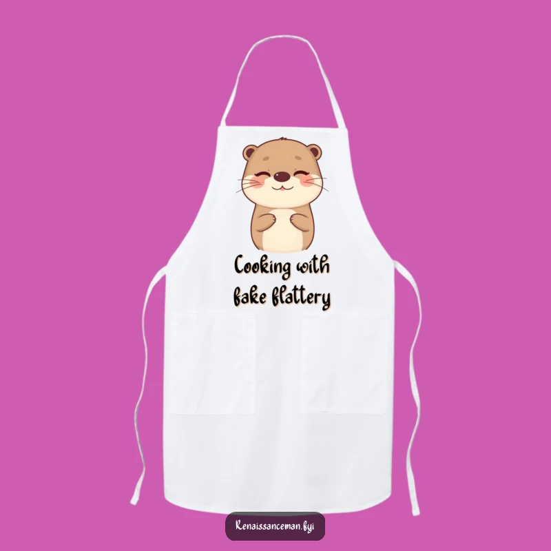 Add a cheeky twist to your cooking with this funny otter apron, featuring a wink and a less-than-genuine compliment. For the playfully sarcastic chef.