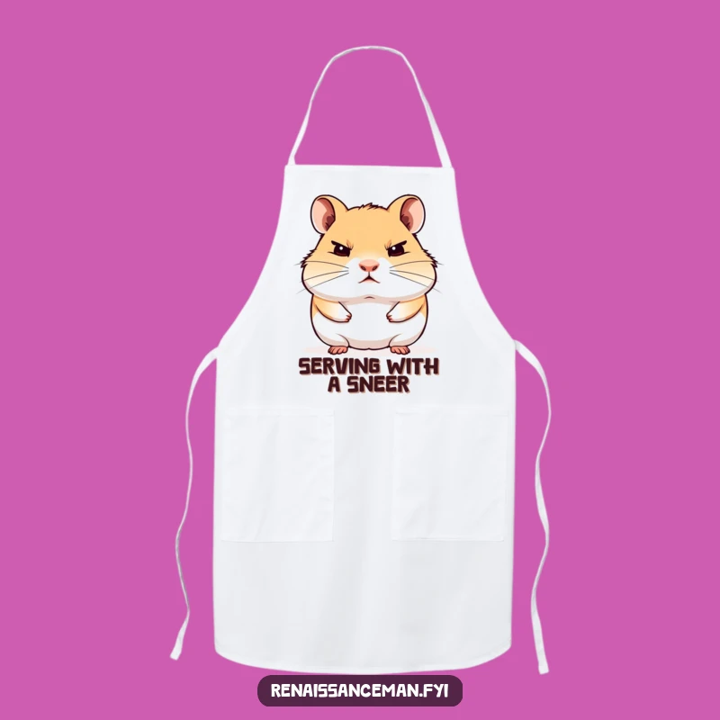 Funny Hamster Chef Apron: Judgmental Cook - Hilarious Kitchen Gift
