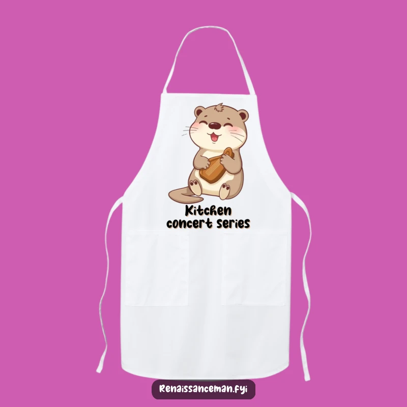 Funny Otter Harp Apron: Cook with Musical Flair