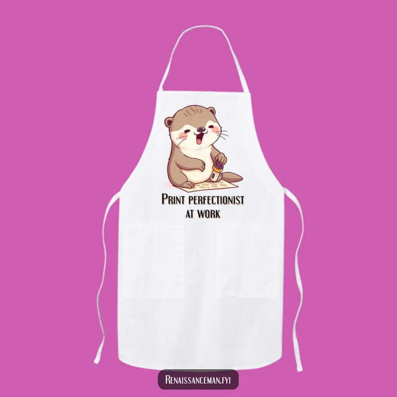 Funny Otter Stamping Apron: Protect Your Clothes with Artistic Fun Gift