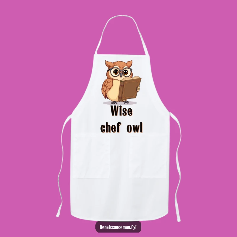 Protect your clothes while diving into culinary adventures with this funny owl apron. Perfect for the kitchen intellectual.