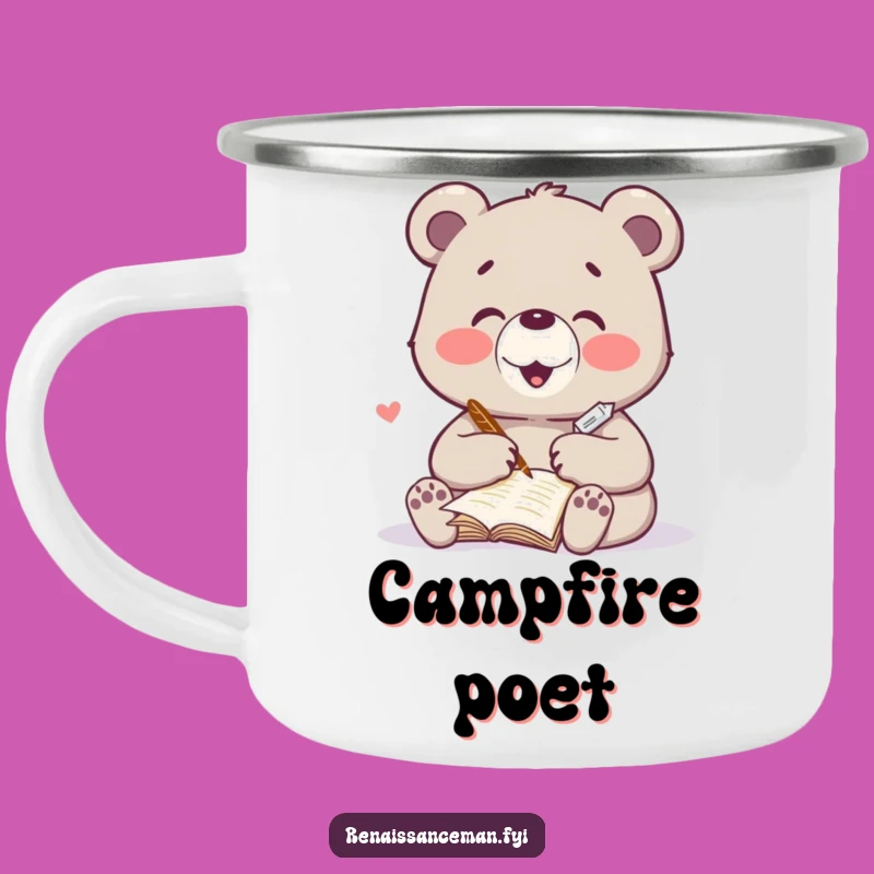 Funny Bear Camping Mug - Heartfelt Poetry Adventure, Great Gift