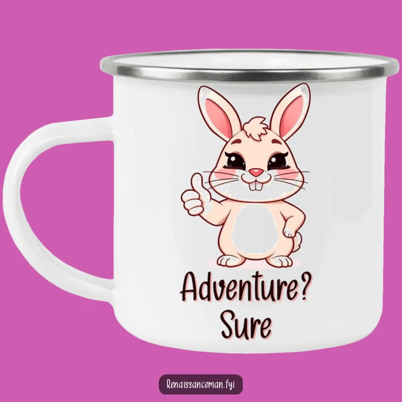 Enjoy your favorite camping beverage with a side of humor from this funny bunny sarcasm mug. Great for the outdoorsy sarcastic friend.