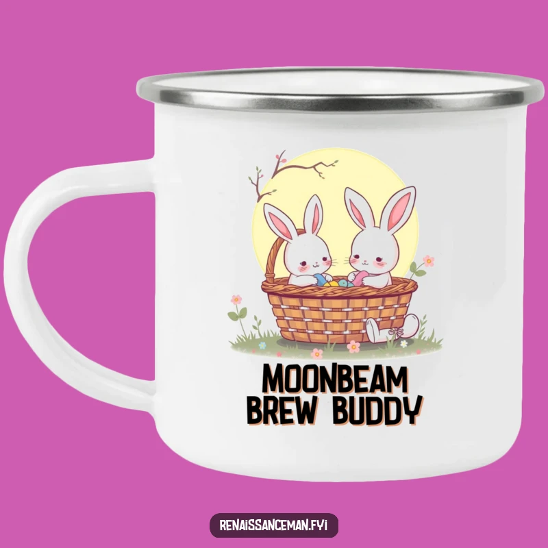 Funny Rabbit Moonlit Picnic Camping Mug: Adventure Fuel for Dreamers