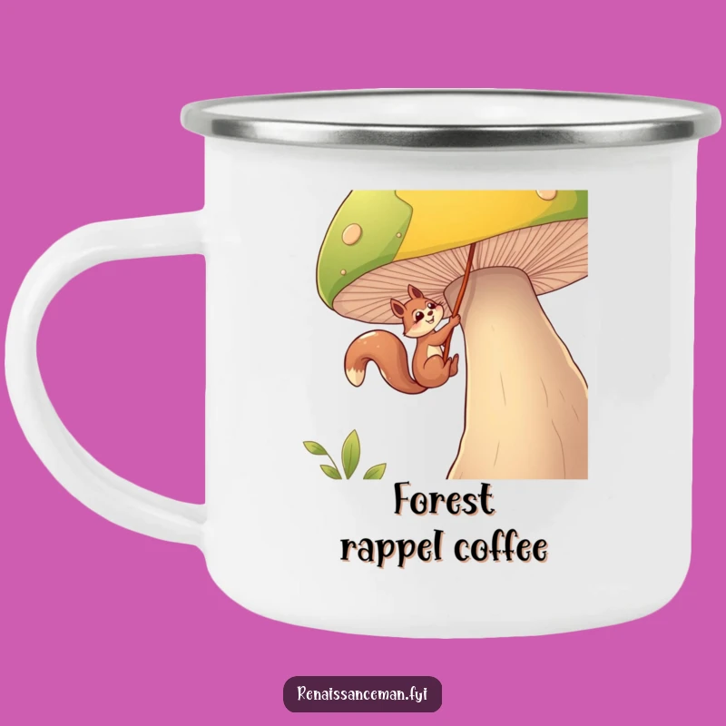Funny Squirrel Mushroom Camping Mug: Adventure Fuel for Explorers