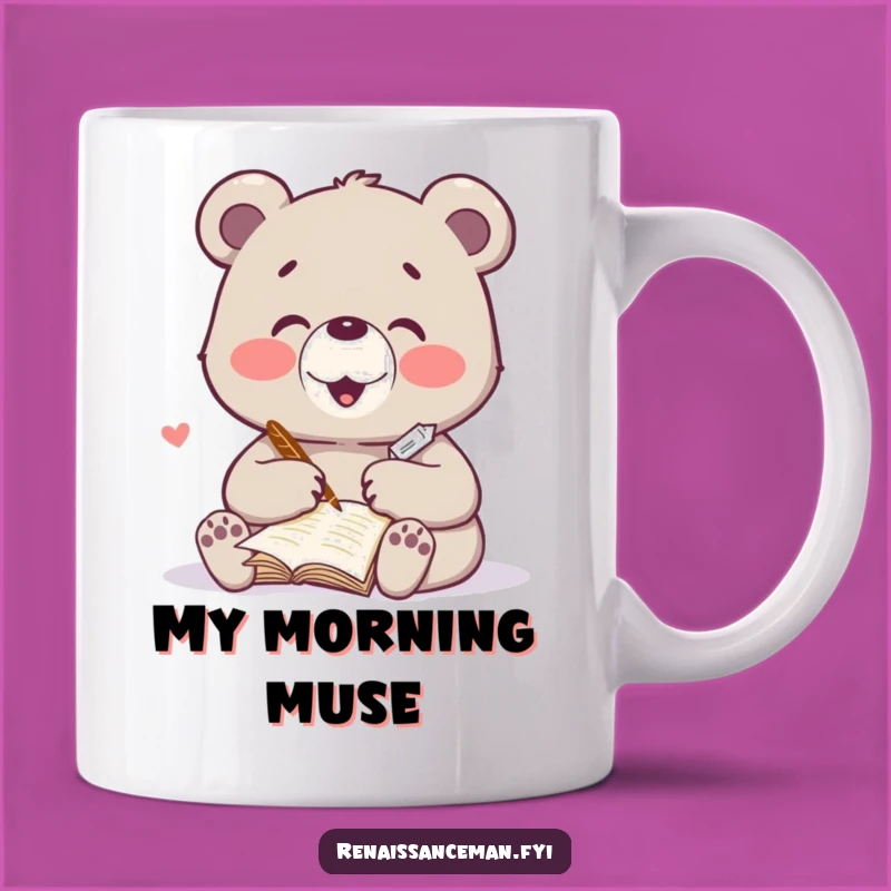 Funny Bear Poem Mug - Heartfelt Writing, Perfect Gift for Poets & Bears