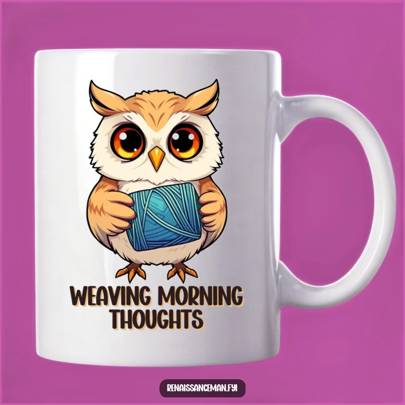 Funny Owl Sewing Mug: Perfect Gift for Focused Crafty Individuals