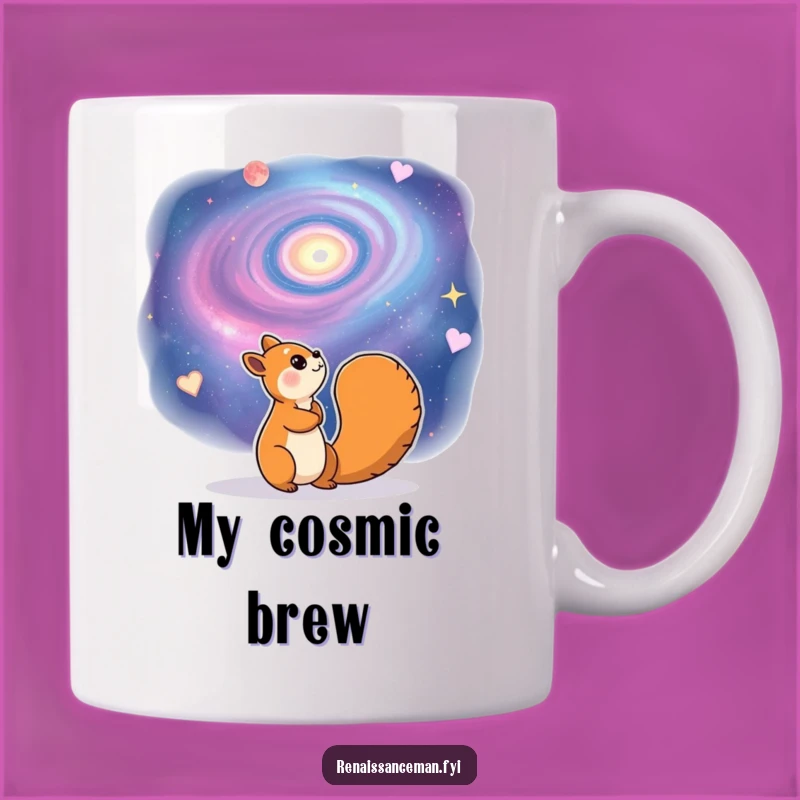 Funny Squirrel Galaxy Mug - Dreamy Cosmic Views, Perfect Gift for Stargazers