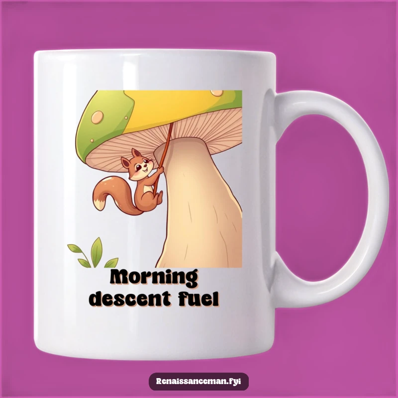 Funny Squirrel Mushroom Mug: Hilarious Gift for Adventurous Spirits!