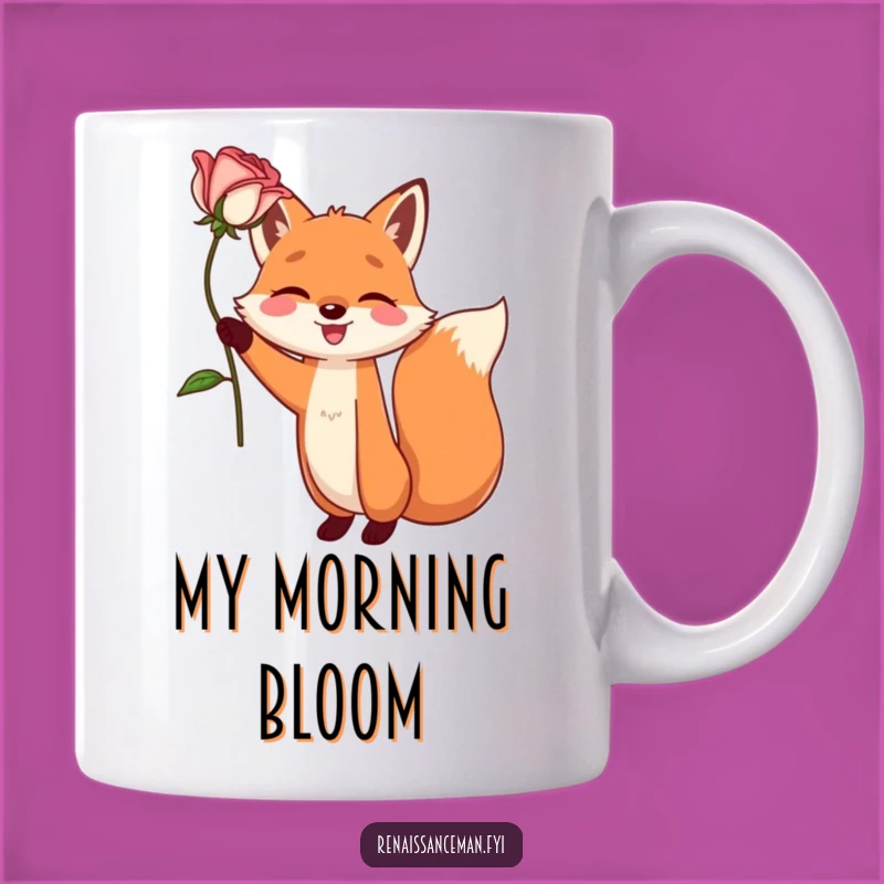 Funny Fox Rose Mug - Dramatic Romance, Hilarious Gift for Romantics