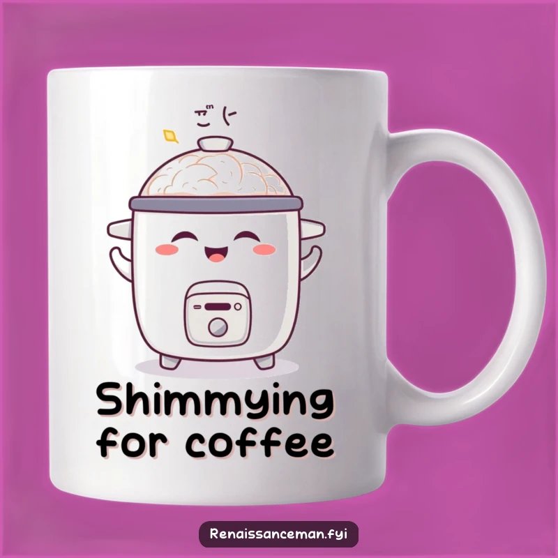 Start your day with a shimmy and a smile with this funny rice cooker mug. It’s a celebration of culinary satisfaction.
