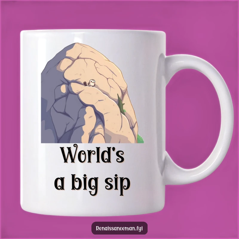 Funny Bird Boulder Mug: A Curious Peek Gift for Nature and Humor Enthusiasts