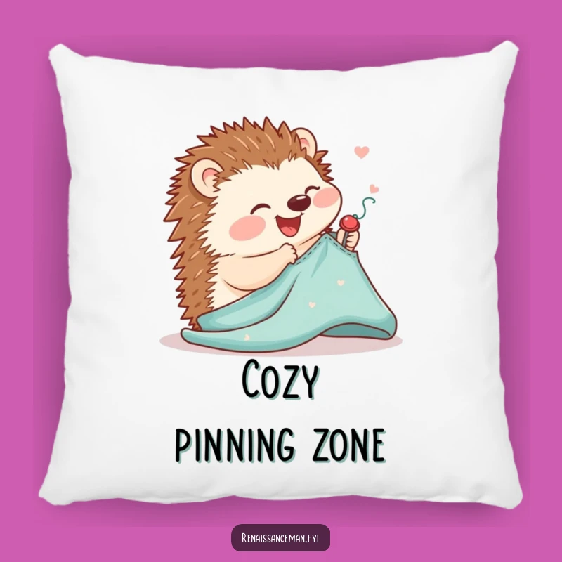 Funny Hedgehog Sewing Pillow: Cute and Cozy Cushion for Crafting Nooks