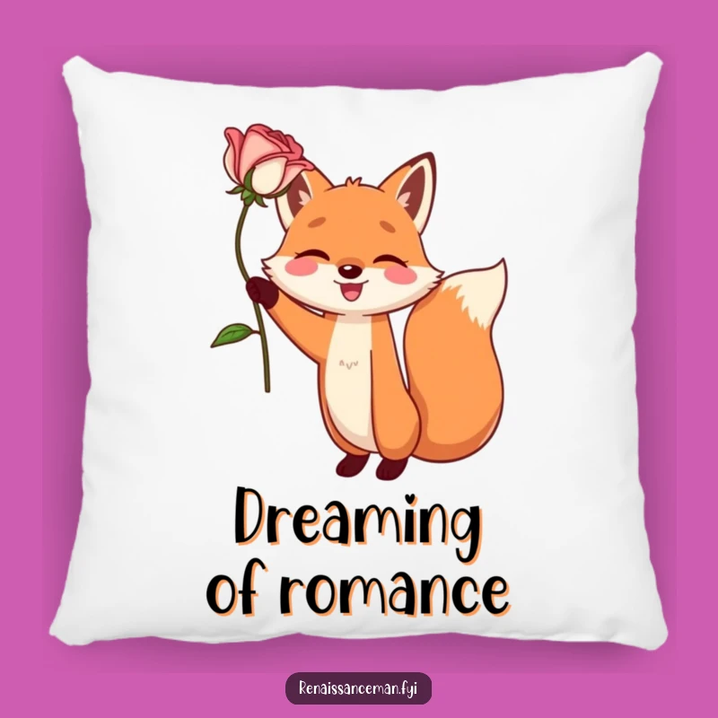 Funny Fox Pillow - Dramatic Rose Comfort, Hilarious Throw Pillow Gift