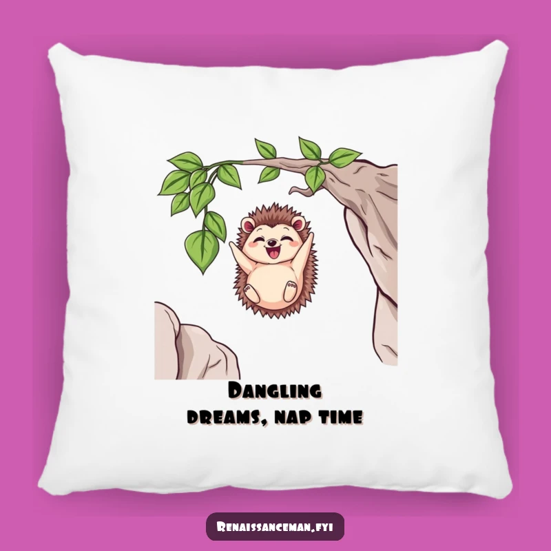 Funny Delighted Hedgehog Dangling Accent Pillow - Comfy Funny Gift