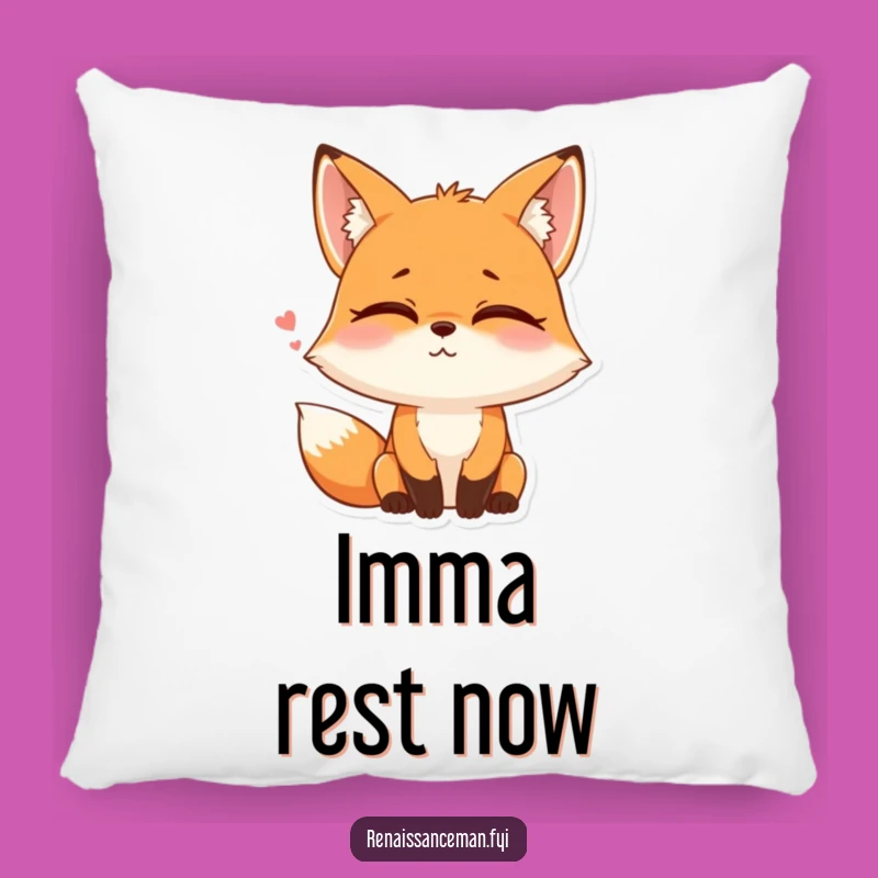 Funny Fox Eye Roll Pillow: Cozy Comfort Meets Sarcastic Playfulness