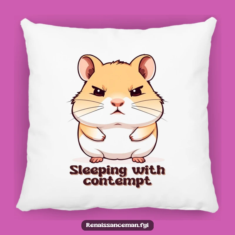 Funny Hamster Pillow: Disdainful Comfort - Adorable Hilarious Gift