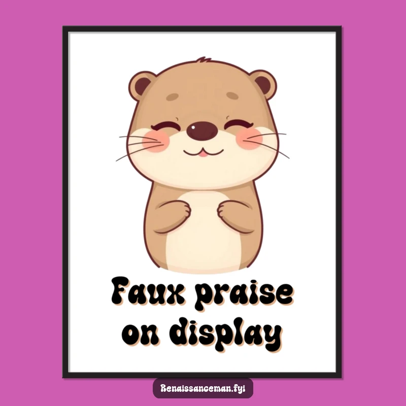Funny Otter Digital Art: Instant Sarcasm & Wit - Downloadable Gift