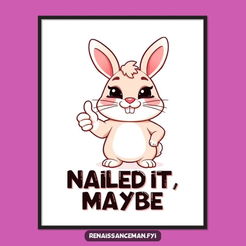 Funny Bunny Sarcasm Digital Art: Instant Download of Witty Wall Decor