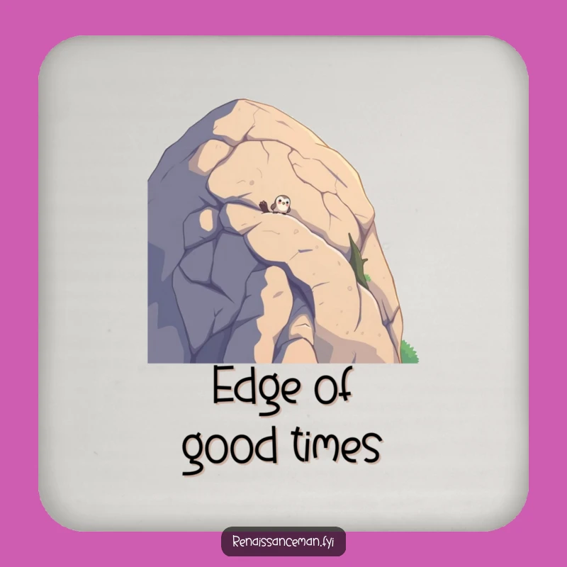 Funny Bird Boulder Drink Coaster: Protect Your Surfaces with Nature's Humor