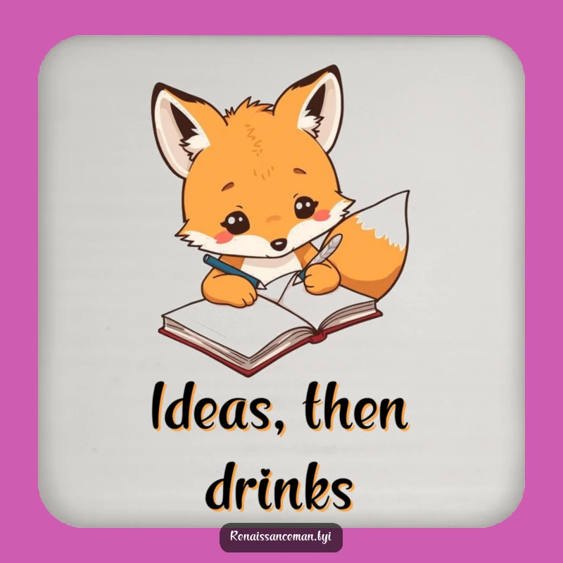 Funny Creative Fox Coaster - Protect Surfaces with Art!