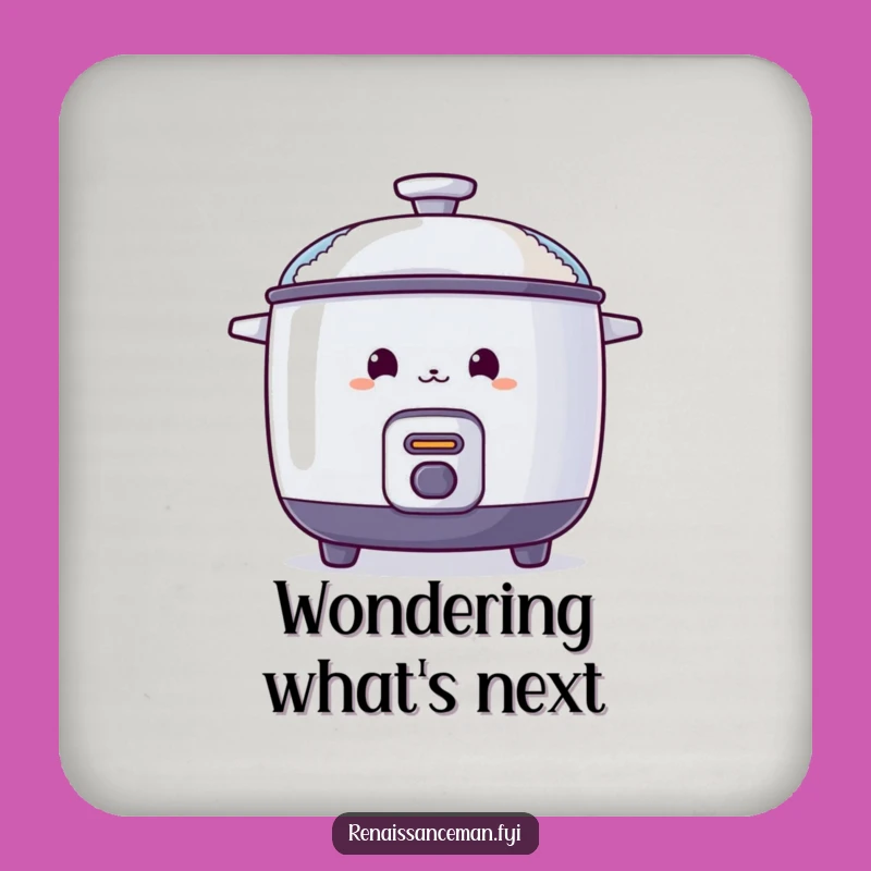 Funny Curious Rice Cooker Coasters: Protect Surfaces with Steamy Fun, Unique Gift