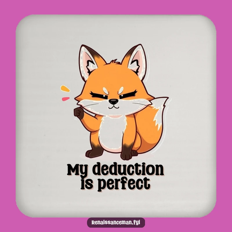 Protect your surfaces with a touch of intellectual superiority using these funny fox coasters. Perfect for adding a sophisticated humor.