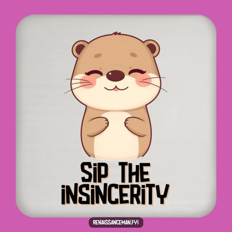 Protect your tables with a playful wink using these funny otter coasters. Perfect for adding a touch of cheeky humor to any gathering.