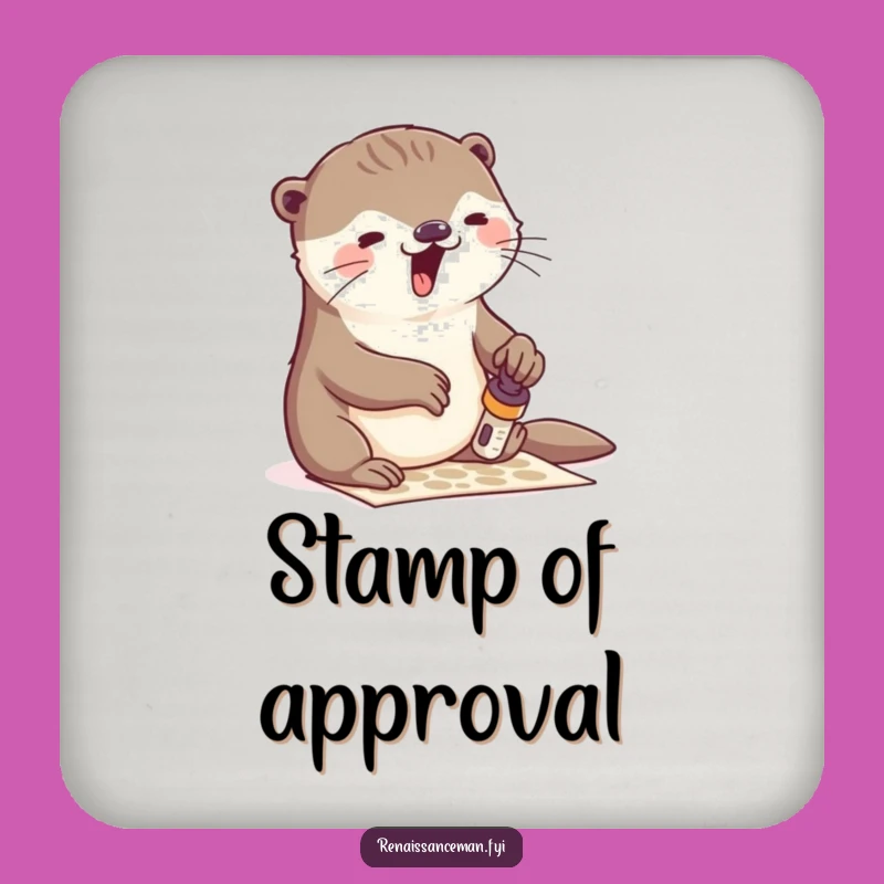 Funny Otter Stamping Coasters: Protect Surfaces with Artistic Flair Gift