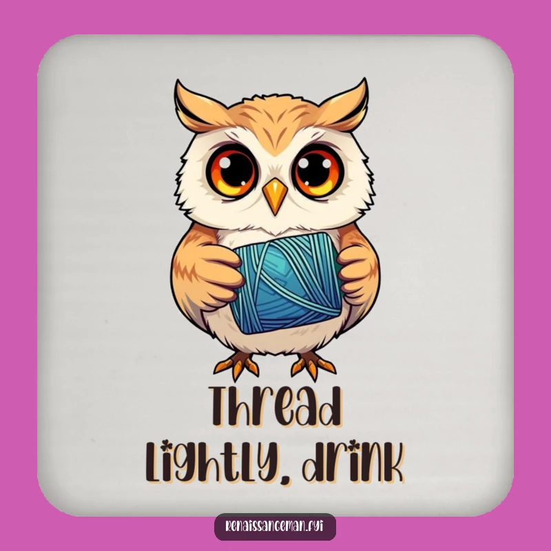 Funny Owl Sewing Coaster: Protect Surfaces with Focused Flair