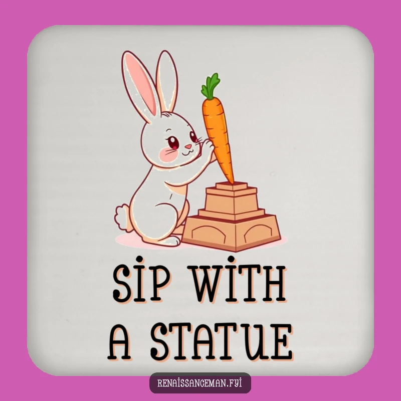 Funny Rabbit Sculptor Coasters: Protect Surfaces with Artistic Charm