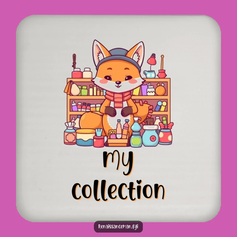 Funny Fox Merchant Coaster: Protect Tables Hilariously with This Confident Charm