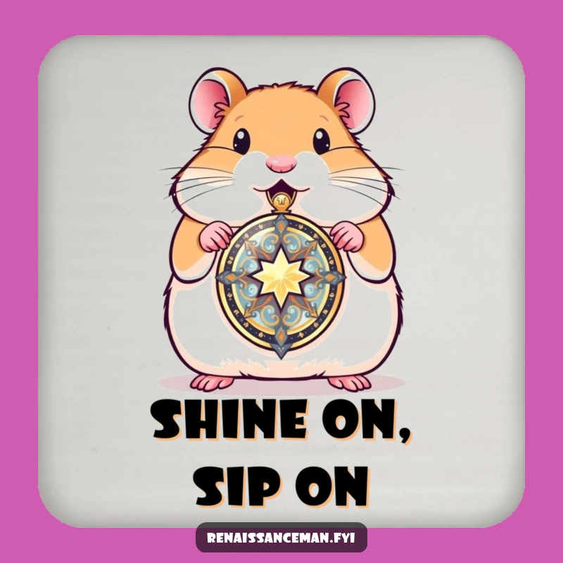 Funny Hamster Locket Coaster Set: Protect with Sentimental Charm