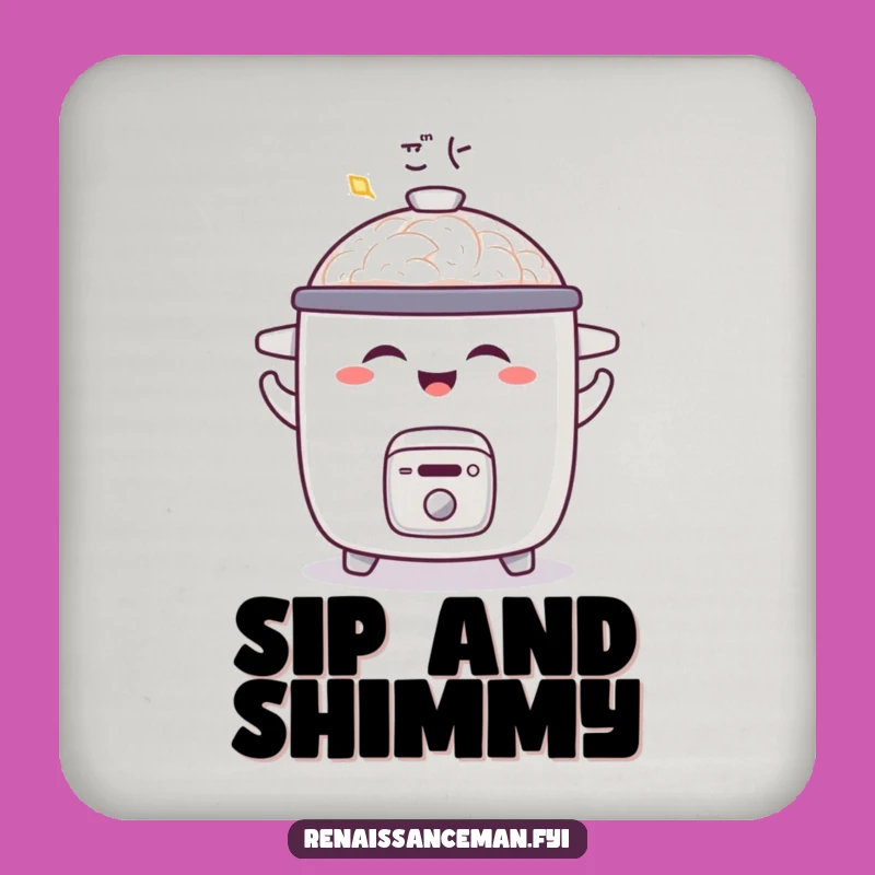 Funny Joyful Rice Cooker Coasters: Shimmy Style, Protect Surfaces, Unique Gift