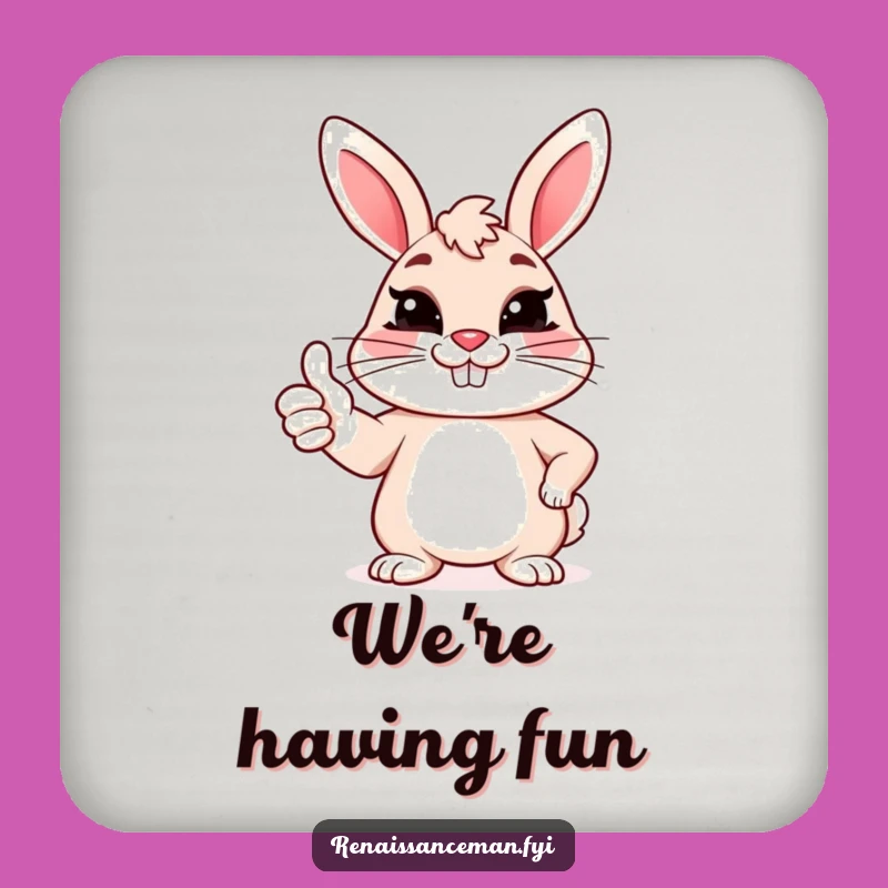 Funny Bunny Sarcasm Coasters: Protect Your Table with Wit