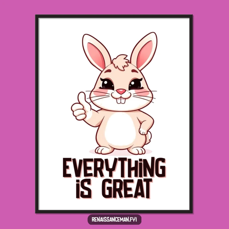 Funny Bunny Sarcasm Poster: Add Irony to Your Wall Decor