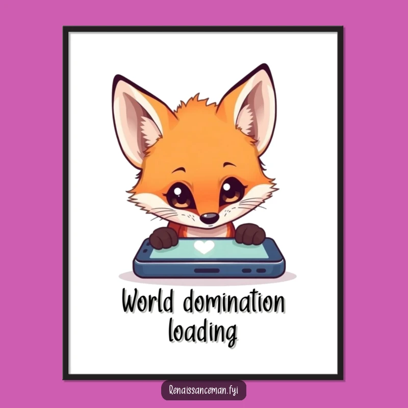 Funny Fox Online World Poster: Bring Digital Charm to Your Walls