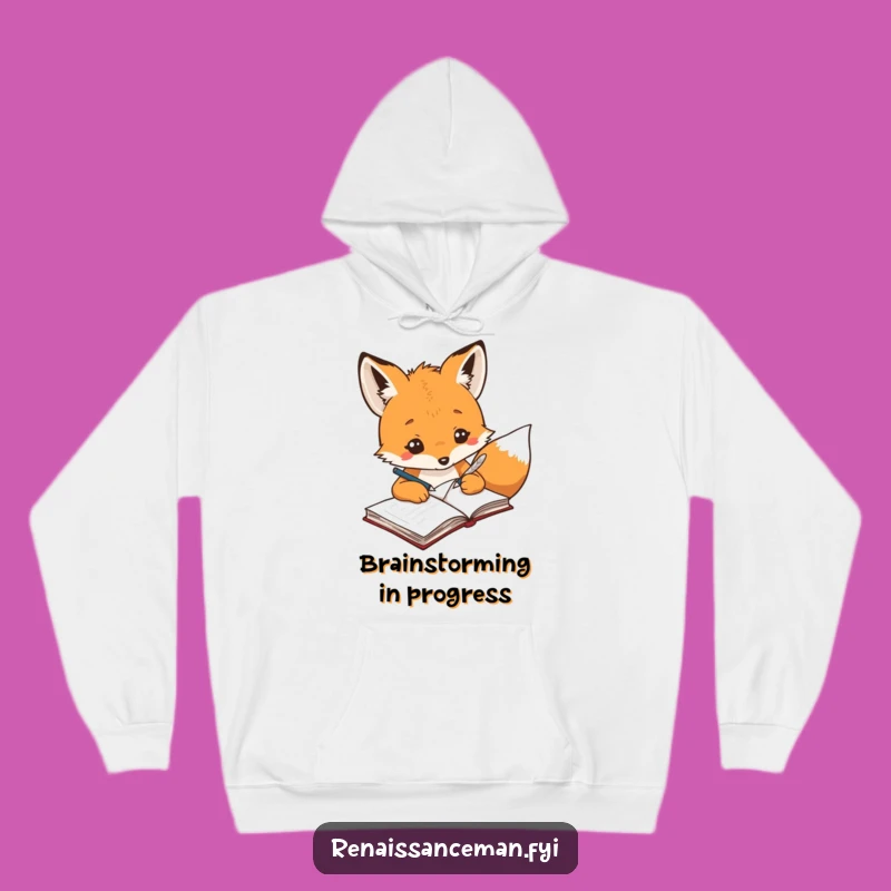 Cozy Funny Creative Fox Hoodie - Warm & Inspiring Wear!