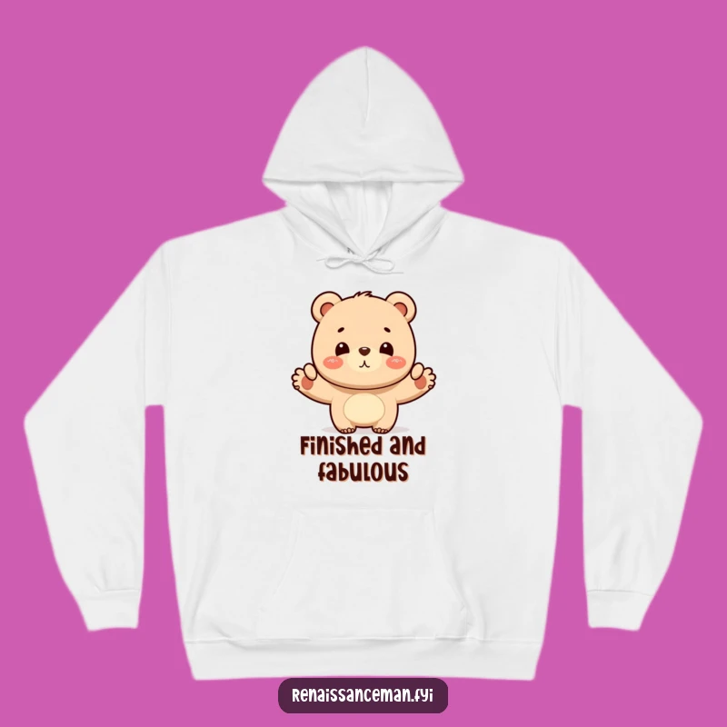 Cozy Funny Bear Layout Hoodie: Warm Pride Gift for Achievers