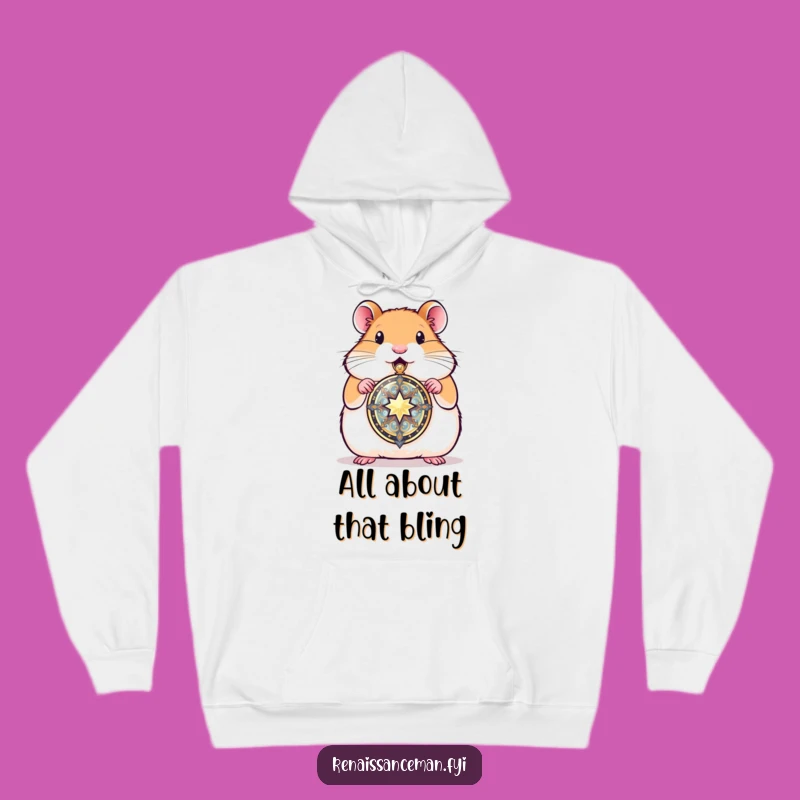 Funny Hamster Locket Hoodie: Cozy Up with Sentimental Warmth