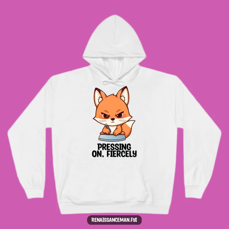 Cozy Funny Fox Sewing Hoodie: Warmth and Focus for Dedicated Crafters