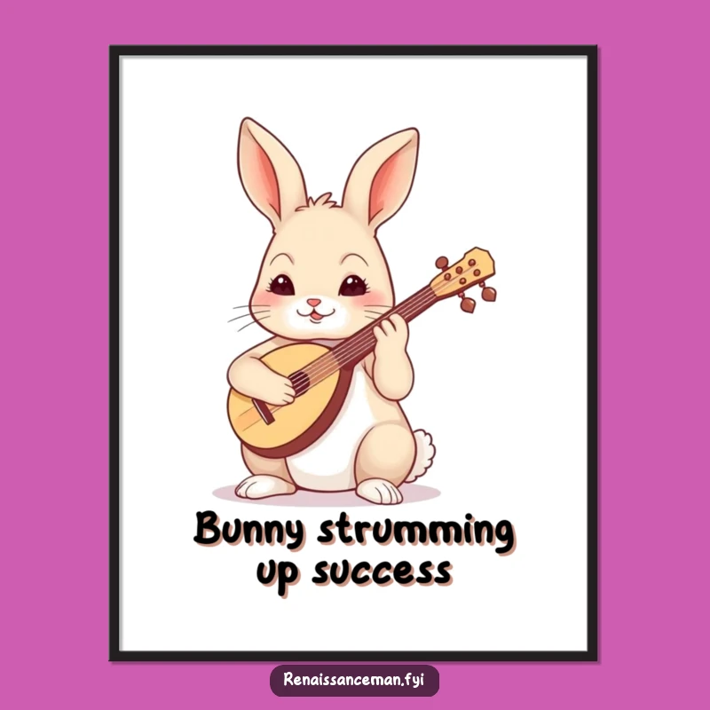 Free Printable Wall Art: Skilled Rabbit Musician Humorous Digital Decor