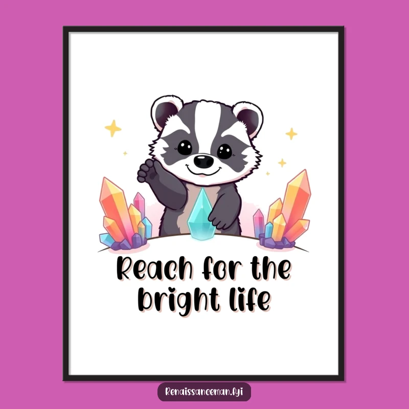 Free Printable Badger Wall Art - Funny Downloadable Decor for Treasure Hunters