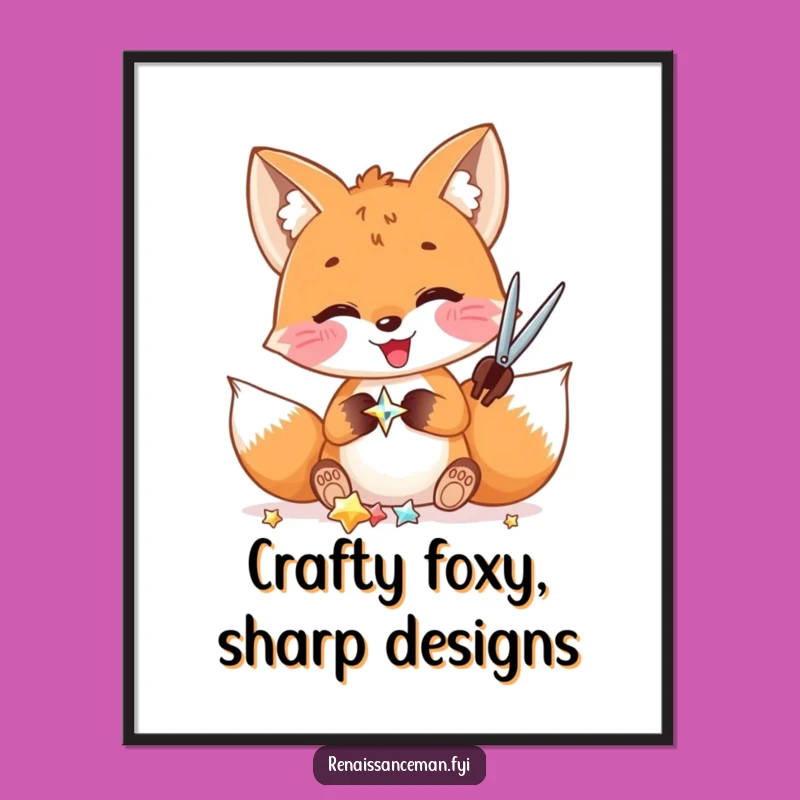 Free Printable Fox Craft Art: Humorous Downloadable Decor for Walls