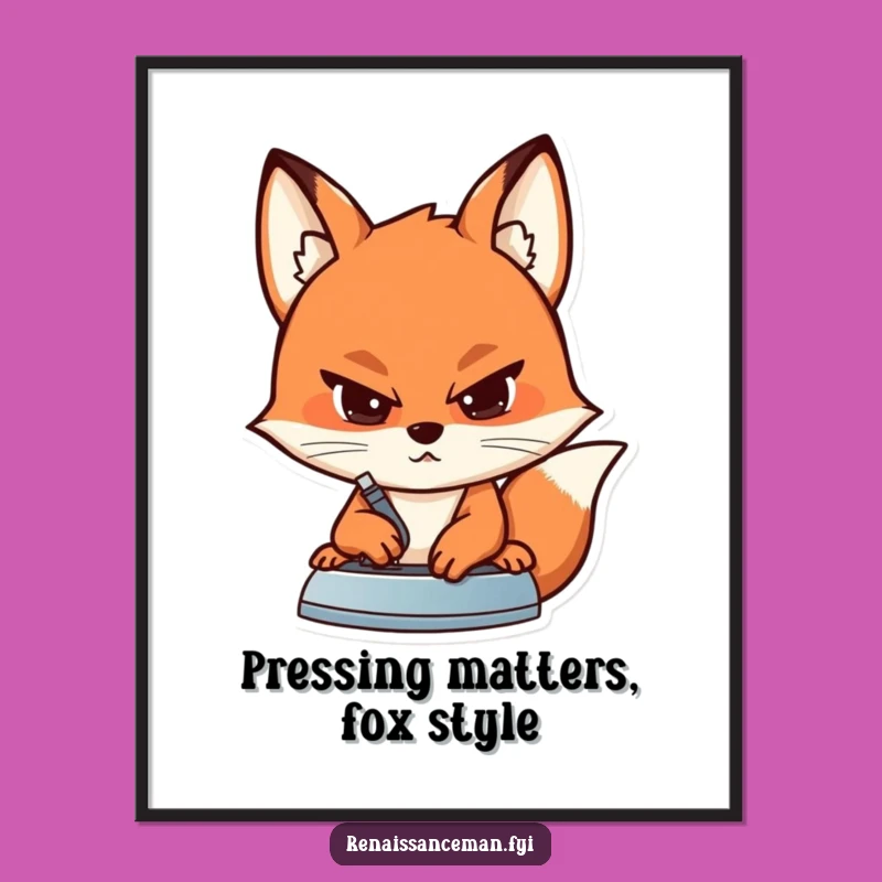 Free Printable Wall Art: Fox's Pressed Seam, Sharp Decor Download