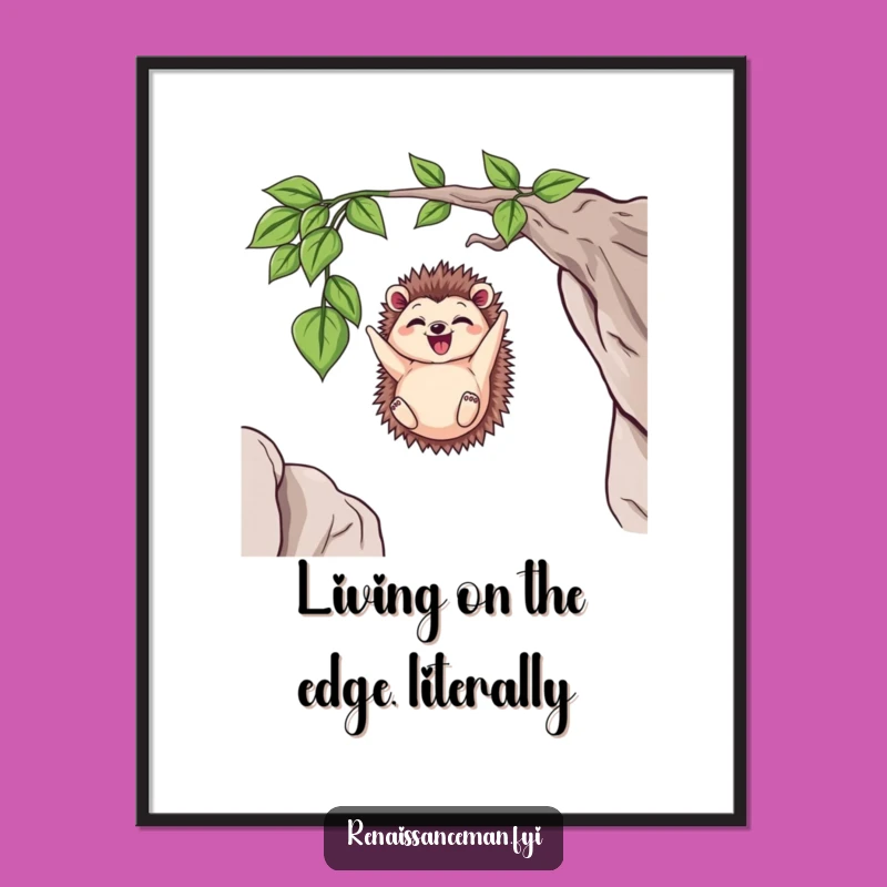 Free Printable Hedgehog Wall Art - Funny Downloadable Decor for Thrill-Seekers