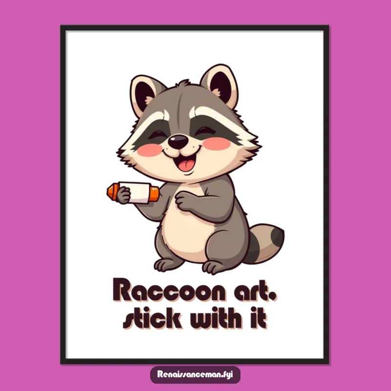 Free Printable Raccoon Mischief Art: Humorous Downloadable Decor