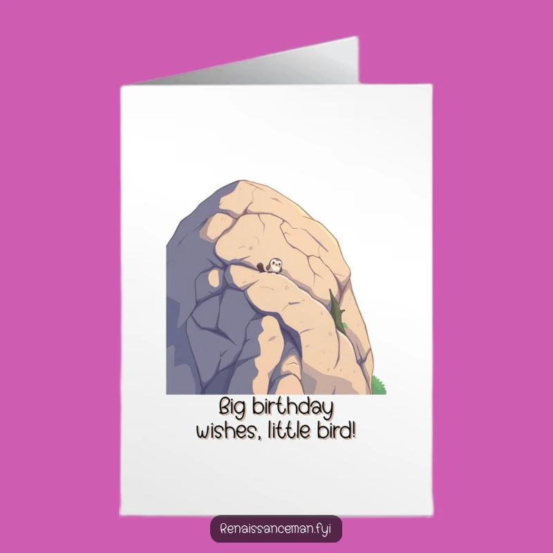 Free Printable Bird Birthday Card: Funny Curious Explorer Downloadable Gift