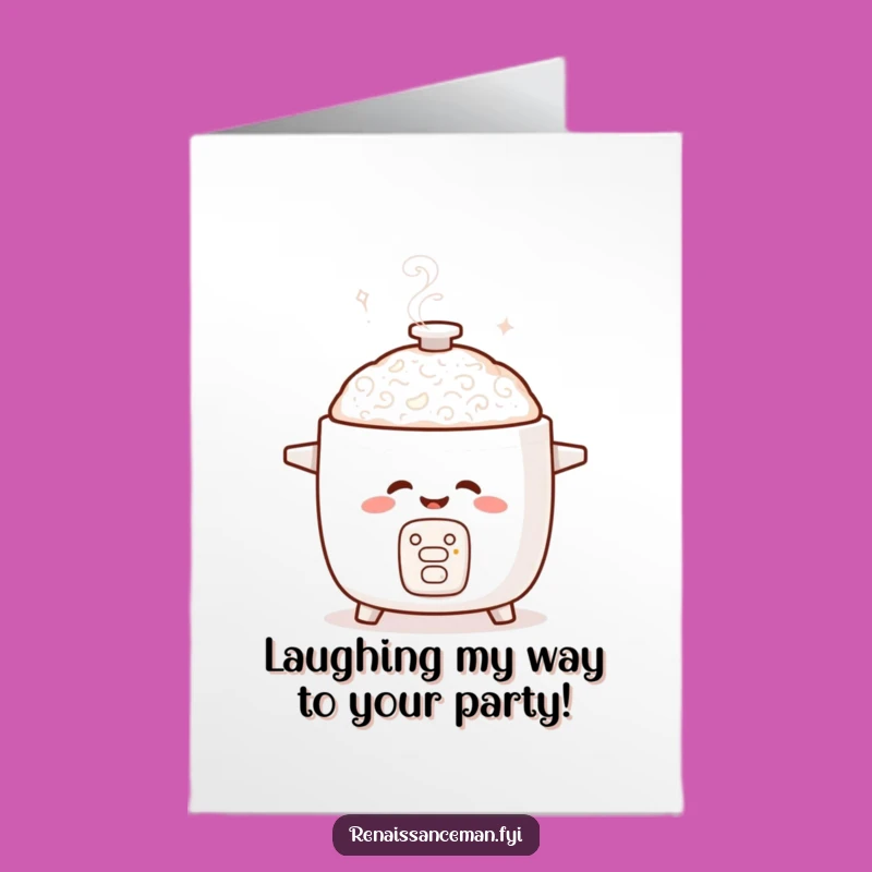 Free Printable Birthday Card: Giggling Rice Cooker, Hilarious Downloadable Fun